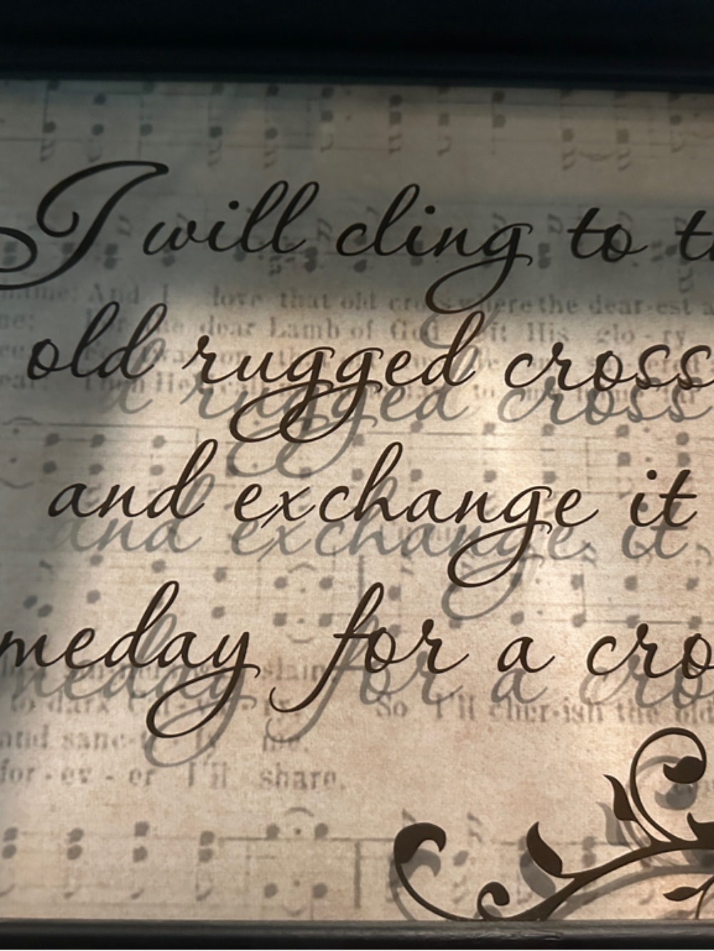 Hobby Lobby Brown Scripted Hymn Wall Art